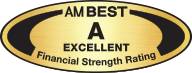 A.M. Best A (Excellent) logo.